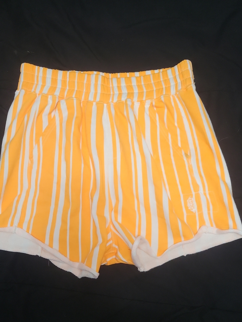 Free People FP Movement Medium All Star Striped Shorts Clementine White